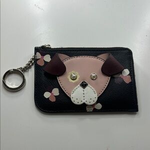 kate spade Burgundy Card Holder Keychain